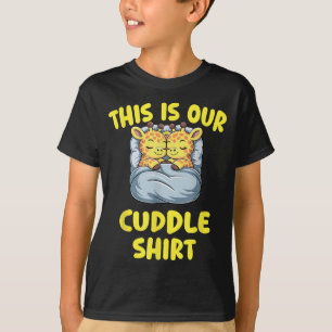 Camiseta Pareja de jirafas lindas esto es nuestro abrazo