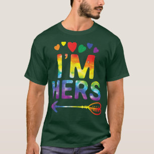 Camiseta Pareja de lesbianas Graciosa, yo soy su compañero