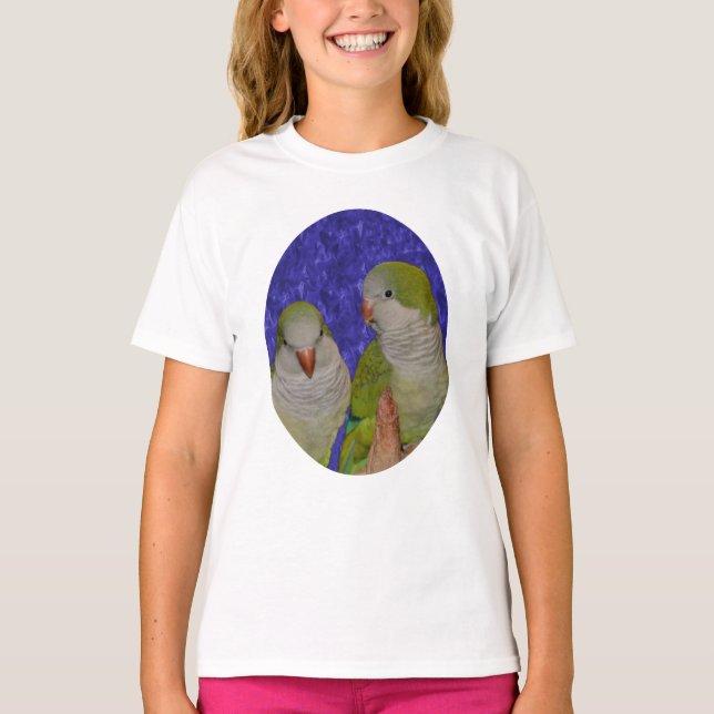 Camiseta Pareja de loros para bebés quaker   (Anverso)