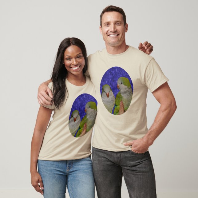 Camiseta Pareja de loros para bebés quaker (Unisexo)