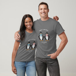 Camiseta Pareja de Navidades de pingüino modernos