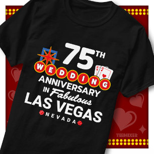 Camiseta Pareja de novios del 75º aniversario de bodas en l