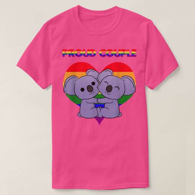 Camiseta Pareja de orgullo LGBT Pareja lesbiana lesbiana ga (Diseño del anverso)