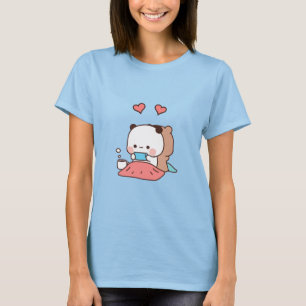 Camiseta Pareja de osos Kawaii Panda, amor bubú y dudu