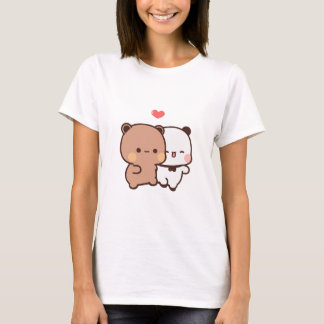 Camiseta Pareja de osos Kawaii Panda, amor bubú y dudu