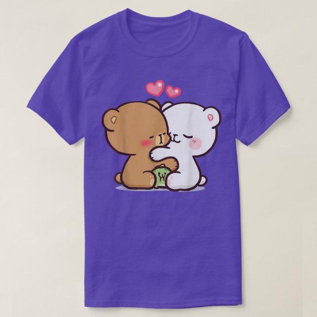 Camiseta Pareja de osos regalo Gracioso 517 (Diseño del anverso)