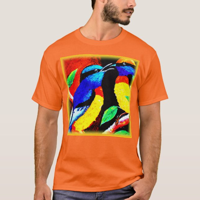 Camiseta Pareja de pájaros. ¡Hazte con una en Zazzle (Anverso)