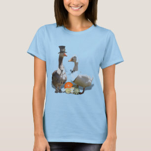 Camiseta Pareja de patos peregrinos de Acción de Gracias