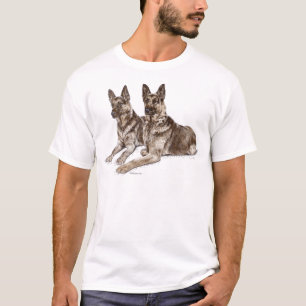 Camiseta Pareja de perros pastores alemanes