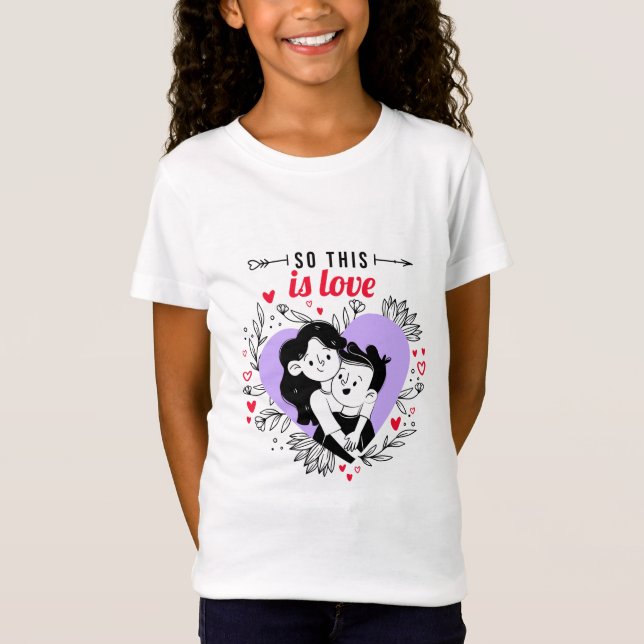 Camiseta Pareja de personajes plantas de amor felices (Anverso)