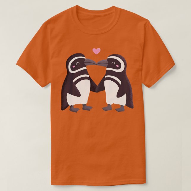 Camiseta Pareja de Pingüinos Besantes (Diseño del anverso)