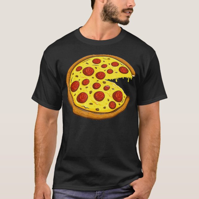 Camiseta Pareja de Pizza coincidente para hombres mujeres d (Anverso)