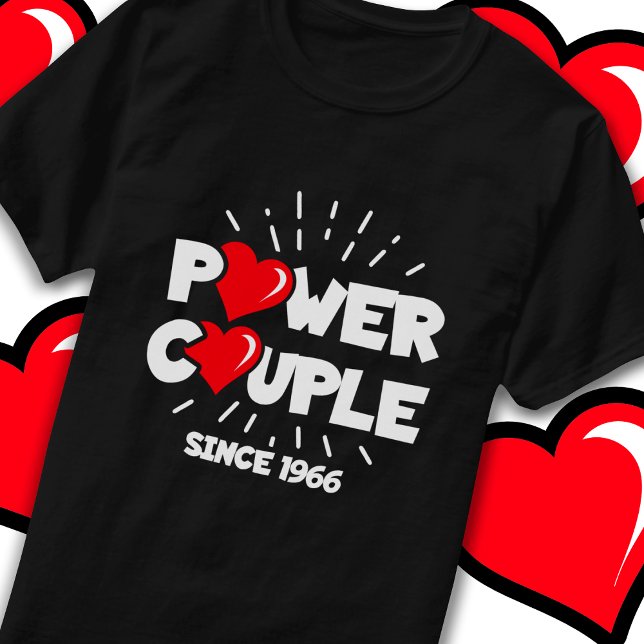 Camiseta Pareja de poder casada 1966 Aniversario Boda lindo (Subido por el creador)