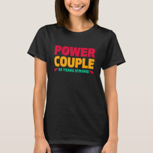 Camiseta Pareja de poder de 38 años casada Hus 38 años