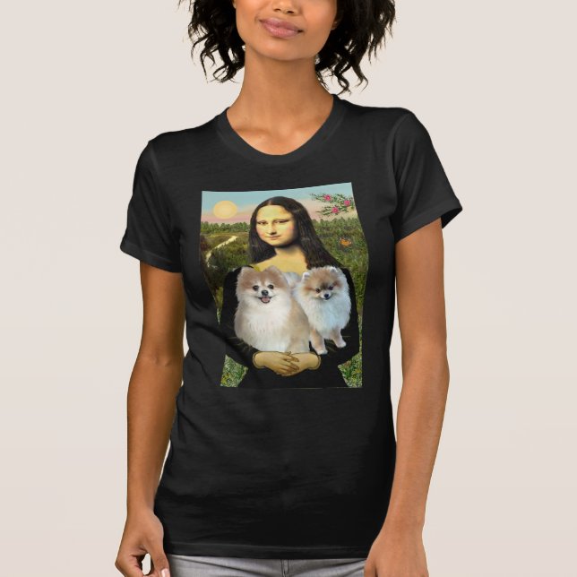 Camiseta Pareja de Pomerania 3 - Mona Lisa (Anverso)