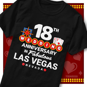 Camiseta Pareja de recién casados en su 18º aniversario en