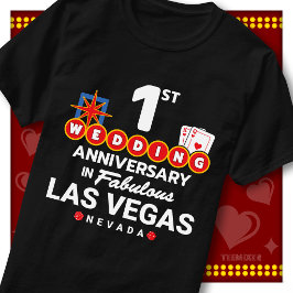 Camiseta Pareja de recién casados fabulosa en su primer ani