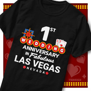 Camiseta Pareja de recién casados fabulosa en su primer ani