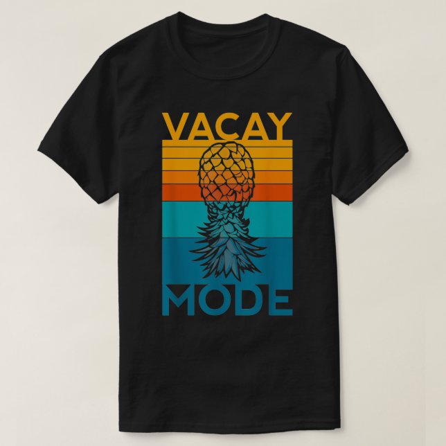 Camiseta Pareja de Swinger de Pineapple Vacay boca abajo Re (Diseño del anverso)