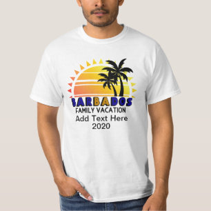 Camiseta Pareja de vacaciones familiares en Barbados