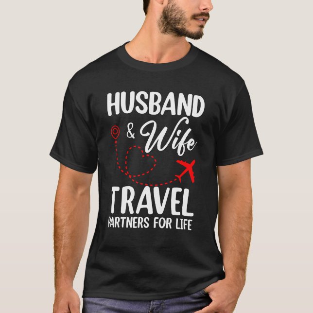 Camiseta Pareja De Viaje De Marido Y Esposa M (Anverso)