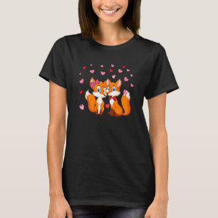Camiseta Pareja de zorros con familia de San Valentín