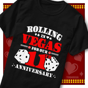 Camiseta Pareja del 11º Aniversario de Vegas Casino Dados R
