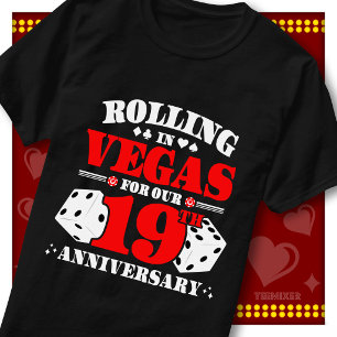 Camiseta Pareja del 19º Aniversario de Vegas Casino Dados R
