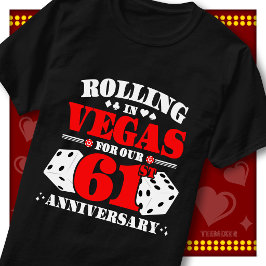 Camiseta Pareja del 61º Aniversario de Vegas Casino Dados G