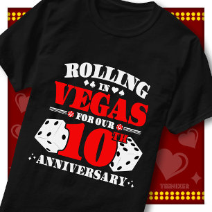 Camiseta Pareja del décimo aniversario de Vegas Casino Dado