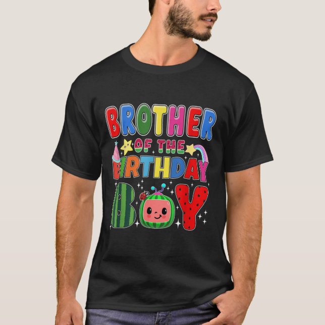 Camiseta Pareja Del Niño De Cumpleaños Melon Familia (Anverso)