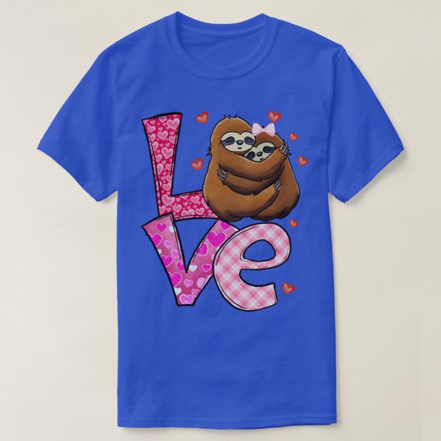 Camiseta pareja día de San Valentín Sloth (Diseño del anverso)