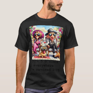 Camiseta Pareja Divertida de Jubilados y Pug Genial en Carr
