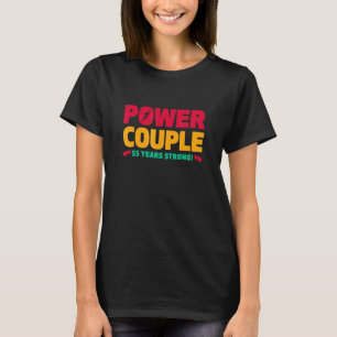 Camiseta Pareja Eléctrica de 55 años casada 55 años Hus