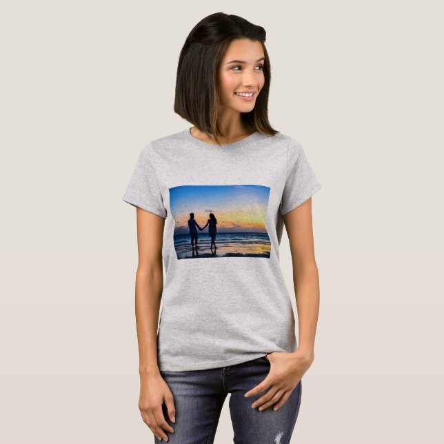 Camiseta Pareja en Beach Design (Anverso completo)