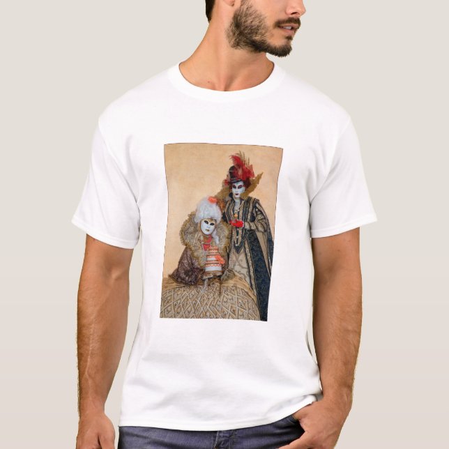 Camiseta Pareja en traje de carnaval, Venecia (Anverso)