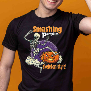 Camiseta Pareja familiar de Halloween Naranja de calabazas 