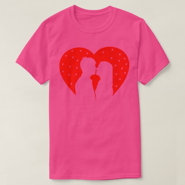 Camiseta Pareja Feliz Día de San Valentín Caritativo Amante (Diseño del anverso)