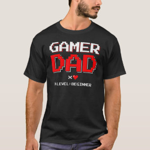 Camiseta Pareja Gamer Nuevo Papi Jugador Papá Primer Bebé A