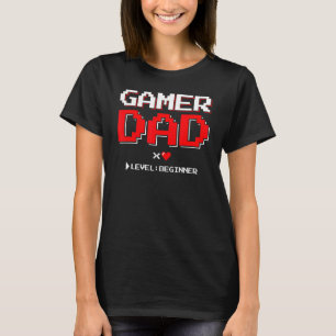 Camiseta Pareja Gamer Nuevo Papi Jugador Papá Primer Bebé A