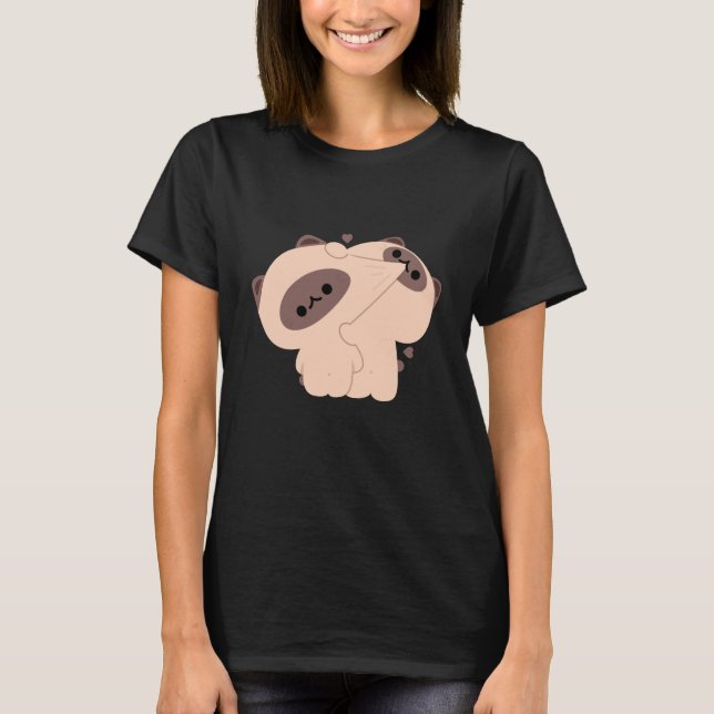 Camiseta Pareja gata siamesa (Anverso)