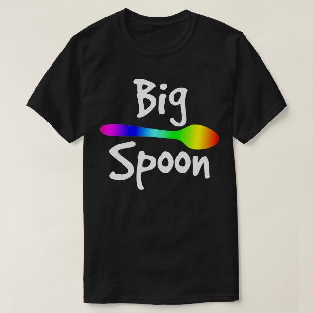 Camiseta Pareja gay de Cuchara Pequeña Pareja Gay (Diseño del anverso)