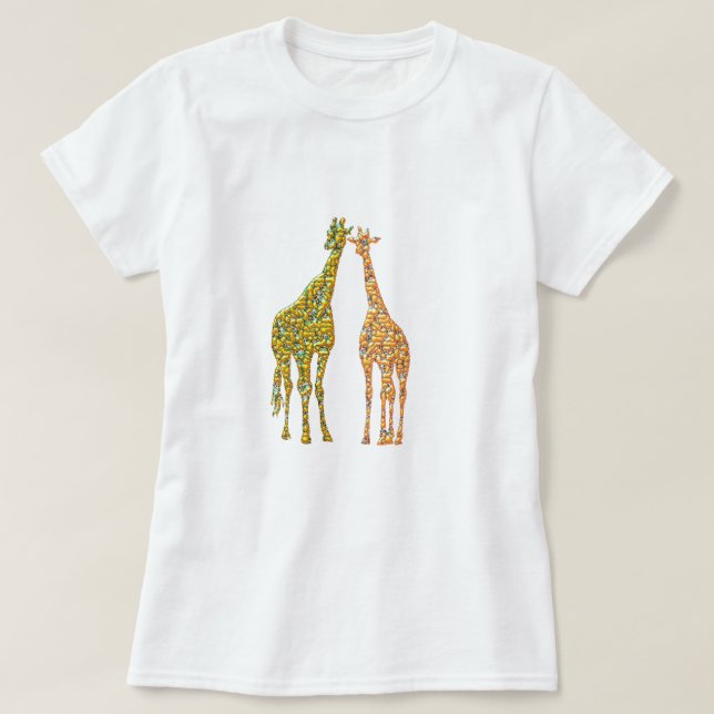 Camiseta Pareja Giraffe T-Shirt (Diseño del anverso)