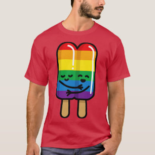 Camiseta Pareja lesbiana gay popsicle Arcoiris Amor LGBT