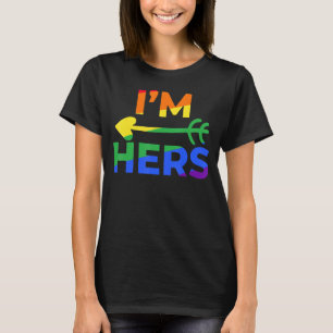 Camiseta Pareja lesbiana que es mía, yo soy su pareja LGBT