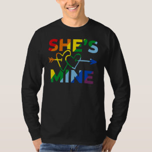 Camiseta Pareja lesbiana que es mía, yo soy su pareja Lgbt
