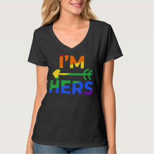 Camiseta Pareja lesbiana que es mía, yo soy su pareja LGBT