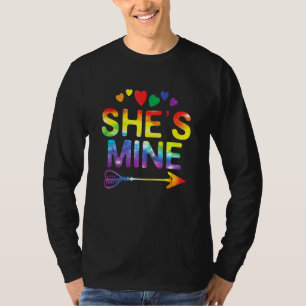 Camiseta Pareja Lesbiana Shes Mine Coincide Con El Orgullo
