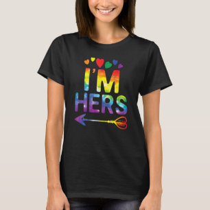 Camiseta Pareja lesbiana Yo soy su compañero coincidiendo c