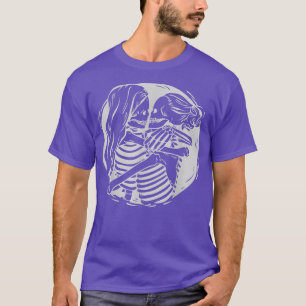 Camiseta Pareja lésbica esqueletos del orgullo LGBTQ besánd